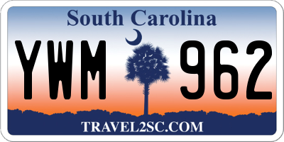 SC license plate YWM962
