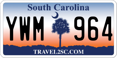 SC license plate YWM964