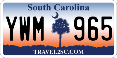 SC license plate YWM965