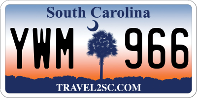 SC license plate YWM966