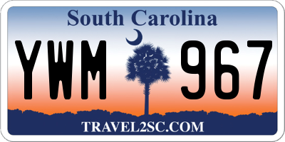 SC license plate YWM967