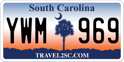 SC license plate YWM969