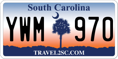SC license plate YWM970