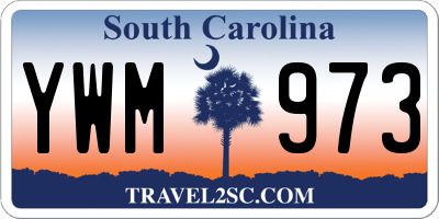 SC license plate YWM973
