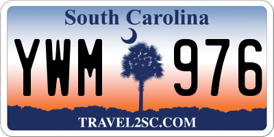 SC license plate YWM976