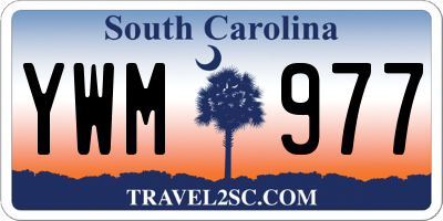 SC license plate YWM977
