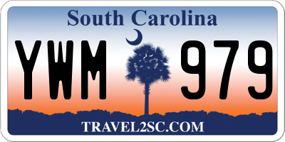SC license plate YWM979