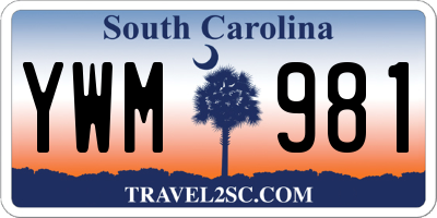 SC license plate YWM981