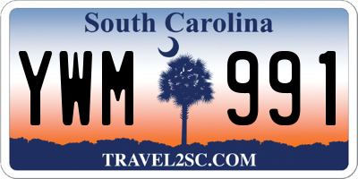 SC license plate YWM991