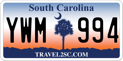 SC license plate YWM994