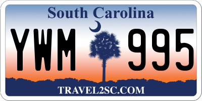 SC license plate YWM995