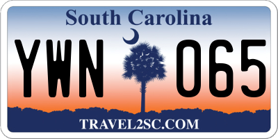 SC license plate YWN065