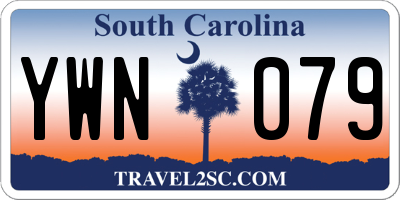 SC license plate YWN079