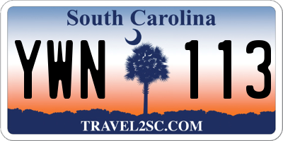 SC license plate YWN113