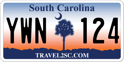 SC license plate YWN124