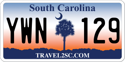 SC license plate YWN129