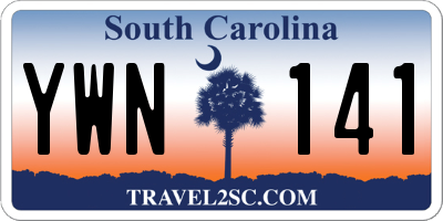 SC license plate YWN141