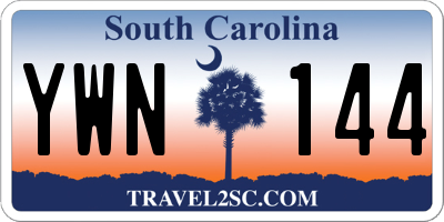 SC license plate YWN144
