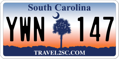 SC license plate YWN147