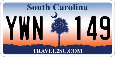 SC license plate YWN149