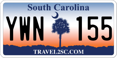 SC license plate YWN155