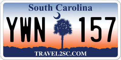 SC license plate YWN157
