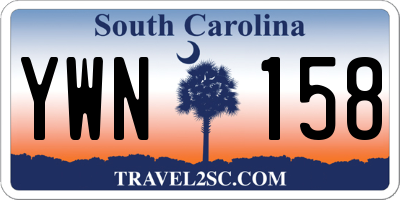 SC license plate YWN158