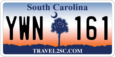 SC license plate YWN161