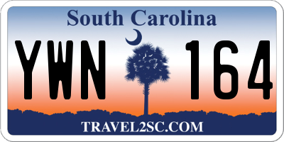 SC license plate YWN164