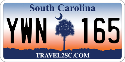 SC license plate YWN165