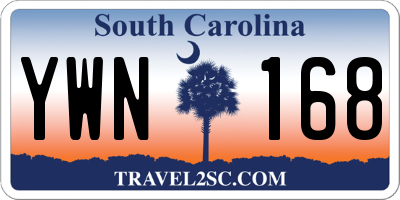 SC license plate YWN168