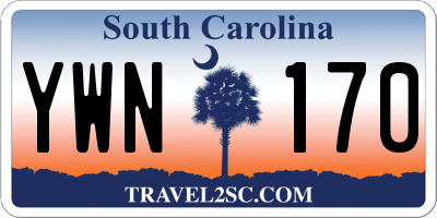 SC license plate YWN170
