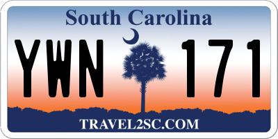 SC license plate YWN171