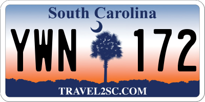 SC license plate YWN172