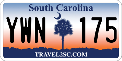 SC license plate YWN175