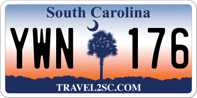 SC license plate YWN176