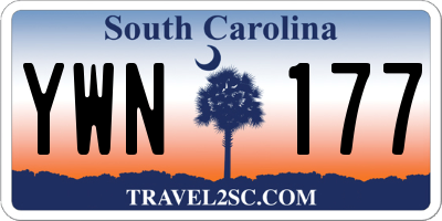SC license plate YWN177