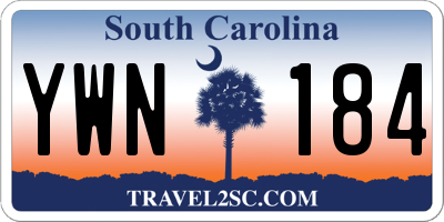 SC license plate YWN184