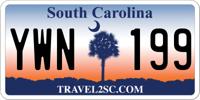 SC license plate YWN199