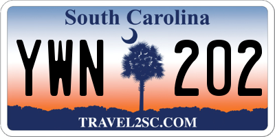 SC license plate YWN202