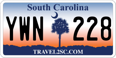 SC license plate YWN228