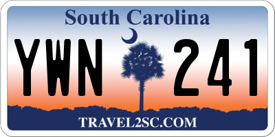 SC license plate YWN241