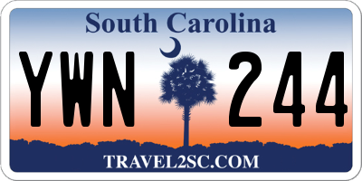 SC license plate YWN244