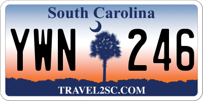 SC license plate YWN246