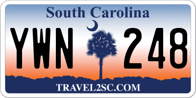 SC license plate YWN248