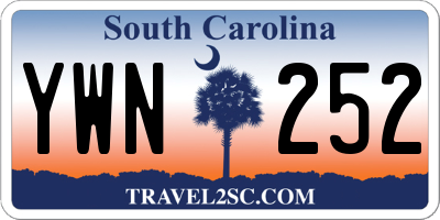 SC license plate YWN252