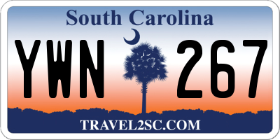 SC license plate YWN267