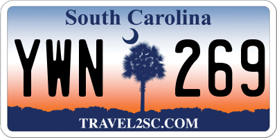 SC license plate YWN269
