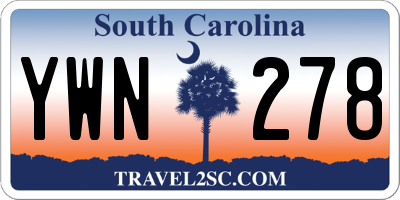 SC license plate YWN278