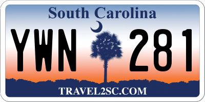 SC license plate YWN281